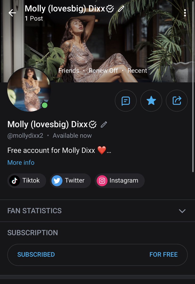 Molly (lovesbig) Dixx 🪩 on Twitter: "I made a free OF recently and finally made a post 😁"