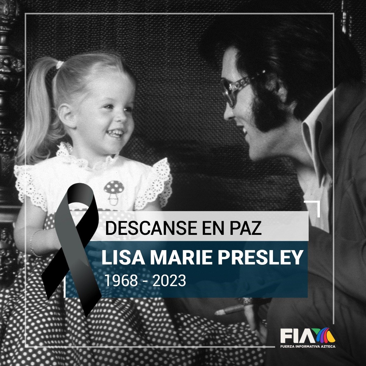 AztecaNoticias's tweet photo. 🔴#ÚLTIMAHORA | Falleció a los 54 años de edad Lisa Marie Presley, hija de #ElvisPresley y exesposa de Michael Jackson.

Sufrió un paro cardíaco en su casa en Calabasas, en #LosÁngeles 

https://t.co/gvo5aDv9co https://t.co/BkiHSli3Ak