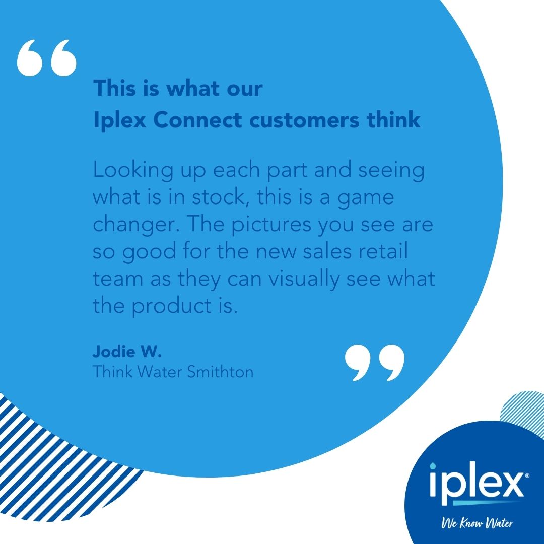 IplexAustralia's tweet photo. Our recent stock availability enhancement has been well received by Iplex Connect customers &amp; #Iplex is 
also continuing to improve the #IplexConnect customer experience with additional product content &amp; technical information. Here's an example of what our customers had to say.👇 https://t.co/SyGJo3155T