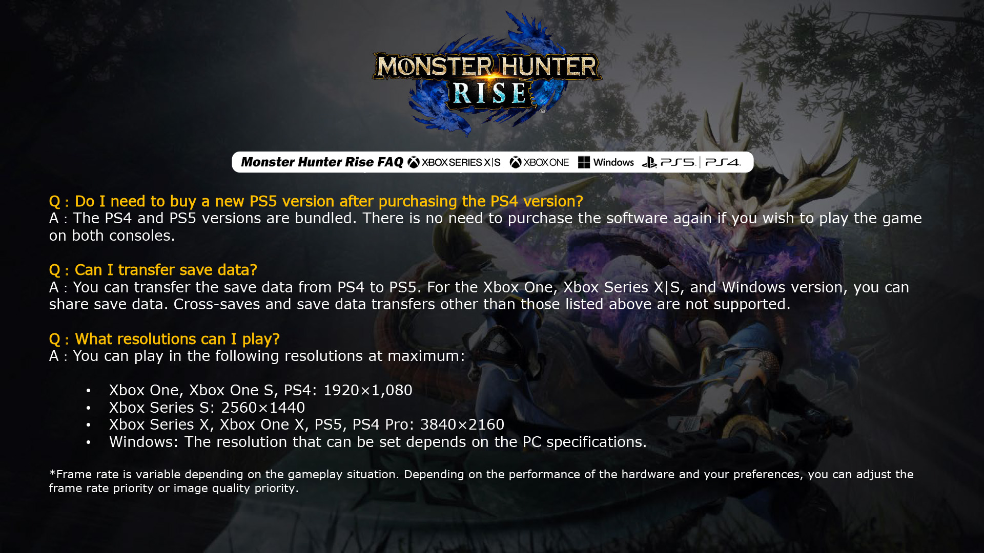 Monster Hunter Rise (2023), PS5 Game