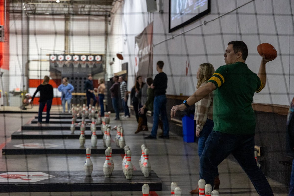 firstandbowl's tweet photo. We had so much fun with the guys from @Kohls last night 🏈 

#footballbowling #Milwaukee #wauwatosa #letsthrow https://t.co/3JKUiUt0iA