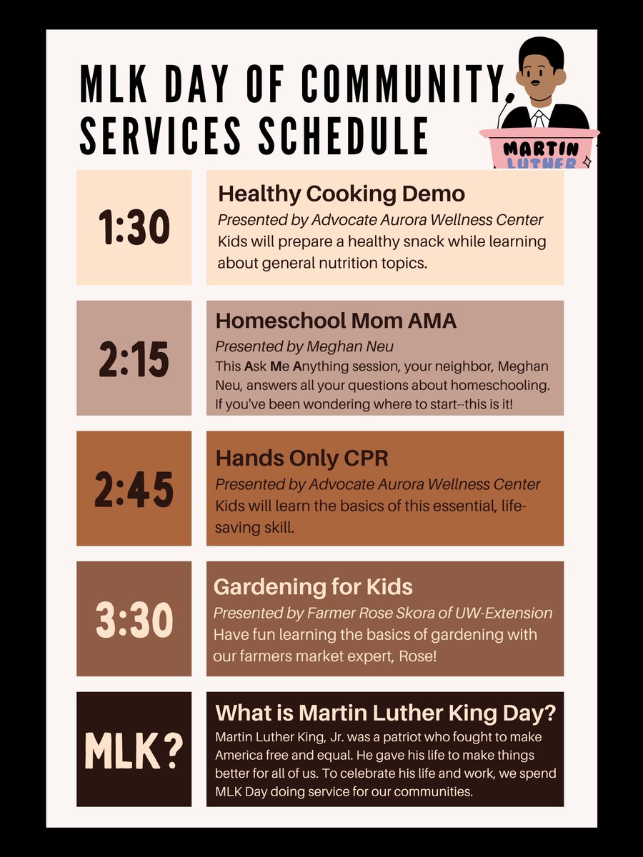 bcdracism's tweet photo. Did you know that #MLKDay is this Monday, January 16? And that it is the only federal holiday designated as a National Day of Service? Check out all of the programming happening at Burlington Public Library and get involved! https://t.co/ZhotLZLVY1