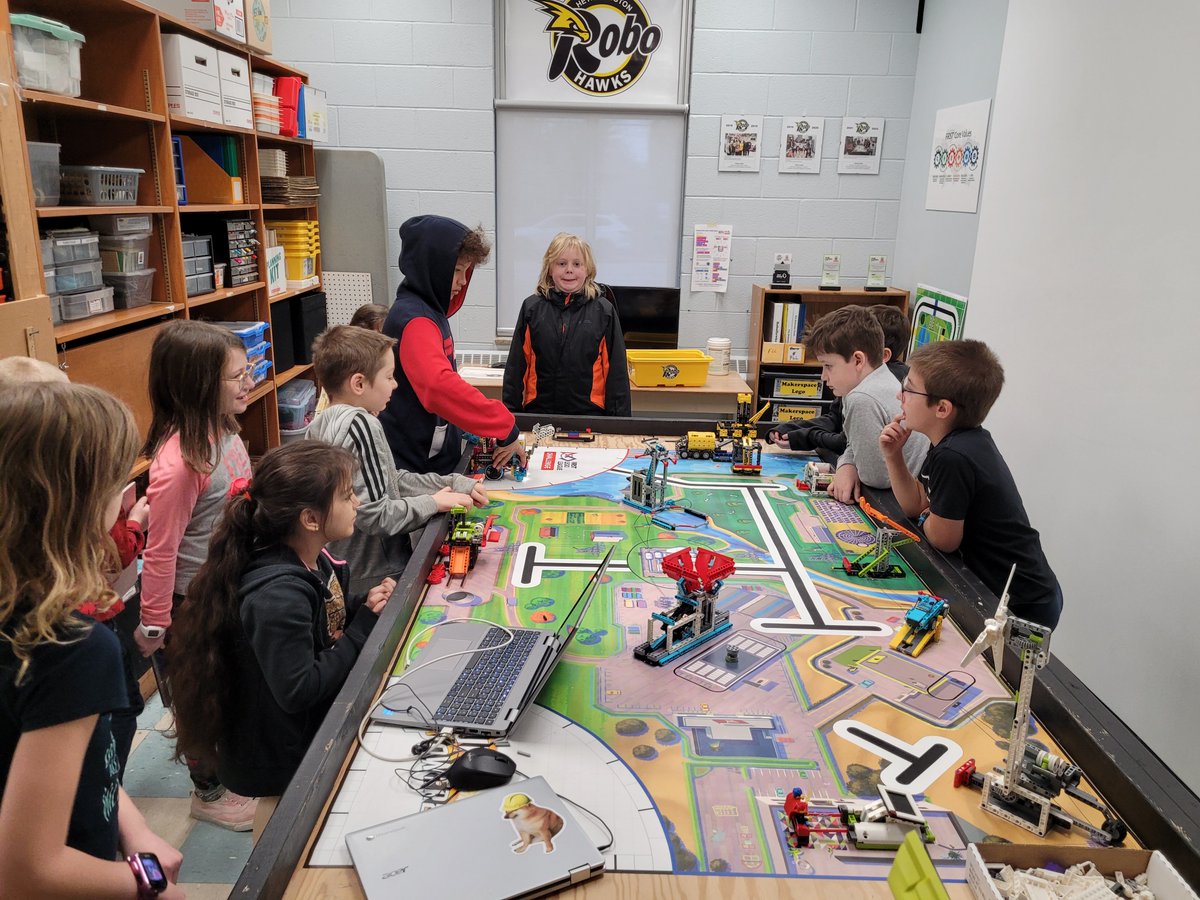 Feeling like rockstars when the primaries are in the Nest and we are practicing on the game table. They quickly gather around and ask lots of questions. Great way to promote <a href="/firstlegoleague/">FIRST LEGO League</a> to the younger grades.
