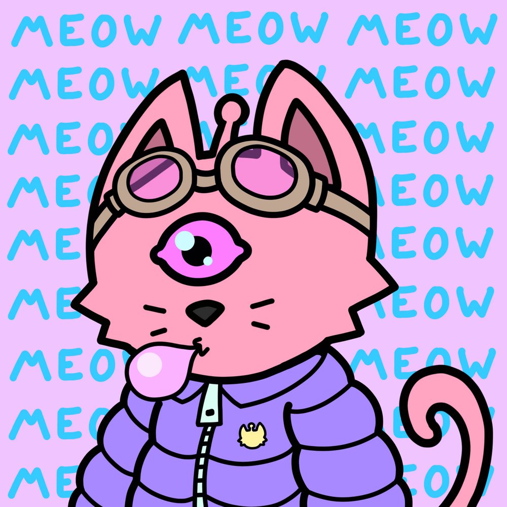 I just got home from a long day at work and check opensea and BOOM!!!! THIS ABSOLUTE BANGER OF A CAT DECIDED TO DROP MY WALLET A VISIT. Congratulations to the person who accepted my WETH offer and thank you very much for this beautiful cosmic kitty 😻 #W #getcosmic <a href="/CosmicCats_/">Cosmic Cats</a>