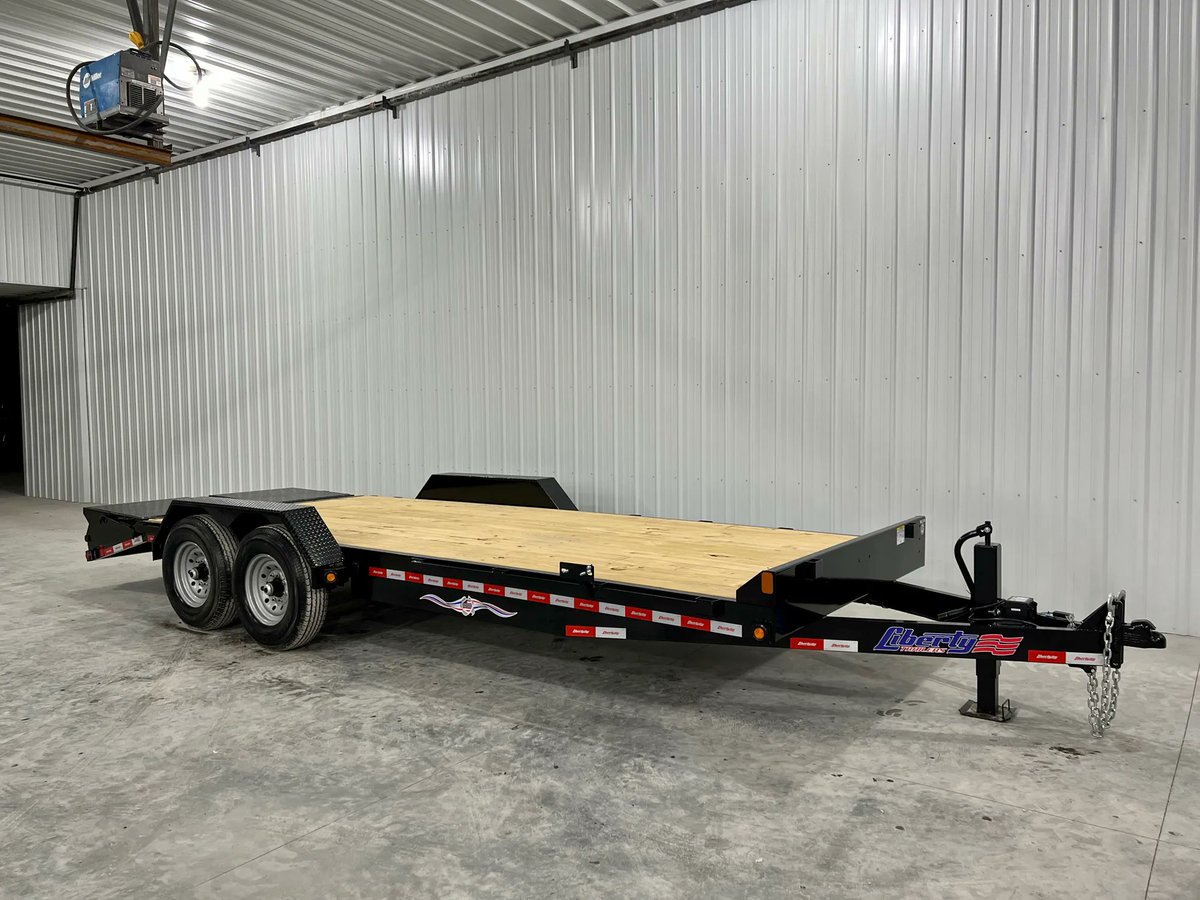 libertytrailers's tweet photo. The Liberty 14,000 lb. GVWR equipment hauler with heavy-duty ramps makes loading and unloading equipment a breeze. Soon we will be releasing our 16,000 lb. GVWR equipment hauler with an upgraded 8” I-beam chassis and embedded front toolbox - for the heaviest equipment needs! https://t.co/TLSyVCAHXZ