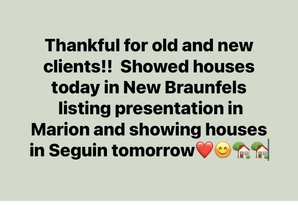 ❤️🏡❤️🏡 #angflackrealtor #flackrealtygroup #smtx #nbtx #seguintx #kingsburytx #mariontx #texasrealestate #imyourrealtor  CALL me at (830) 743-1641 if you have any real estate questions!  I would love to help!!