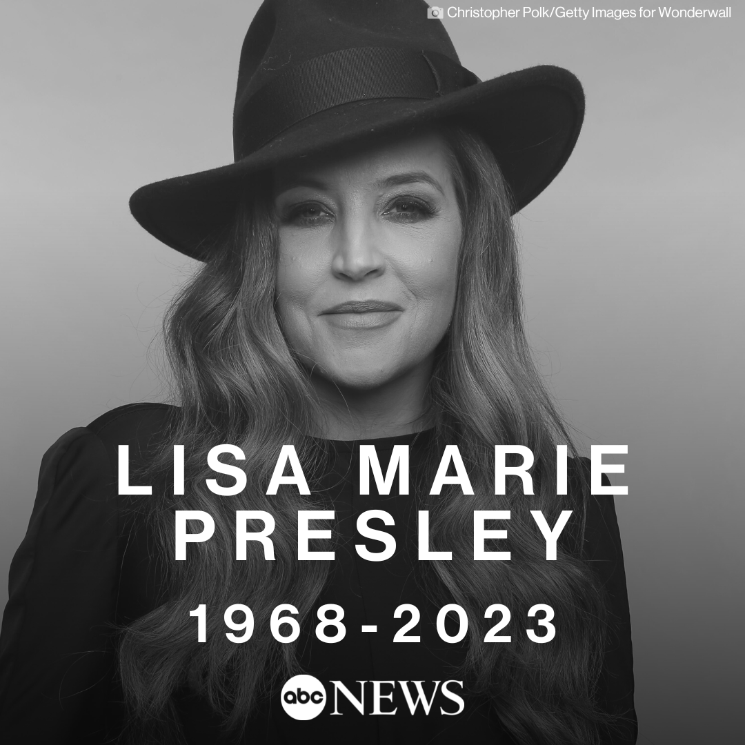 Lisa Marie Presley, the only child of Elvis Presley, has died, according to the Associated Press. She was 54 years old. abcn.ws/3W1mbG8