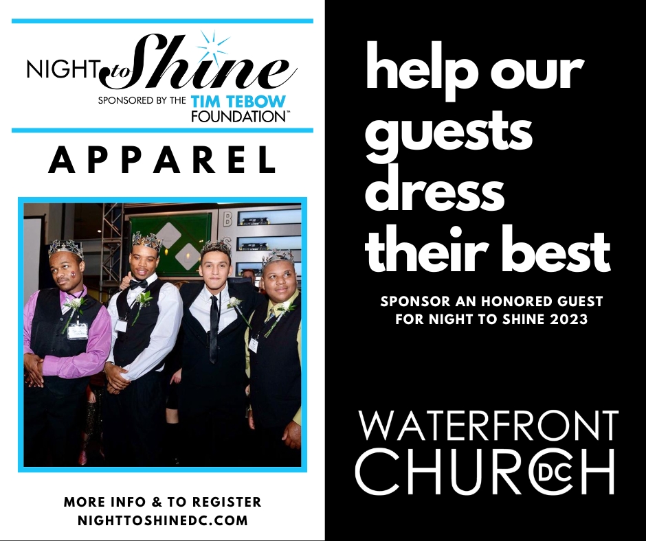 Waterfront_DC's tweet photo. Want to help our guests dress their best at #NightToShine? 

Click the link below to find out how you can sponsor one of our guests with an outfit for the evening!
https://t.co/affr6M5hiC https://t.co/MGj3ZOY8Jp