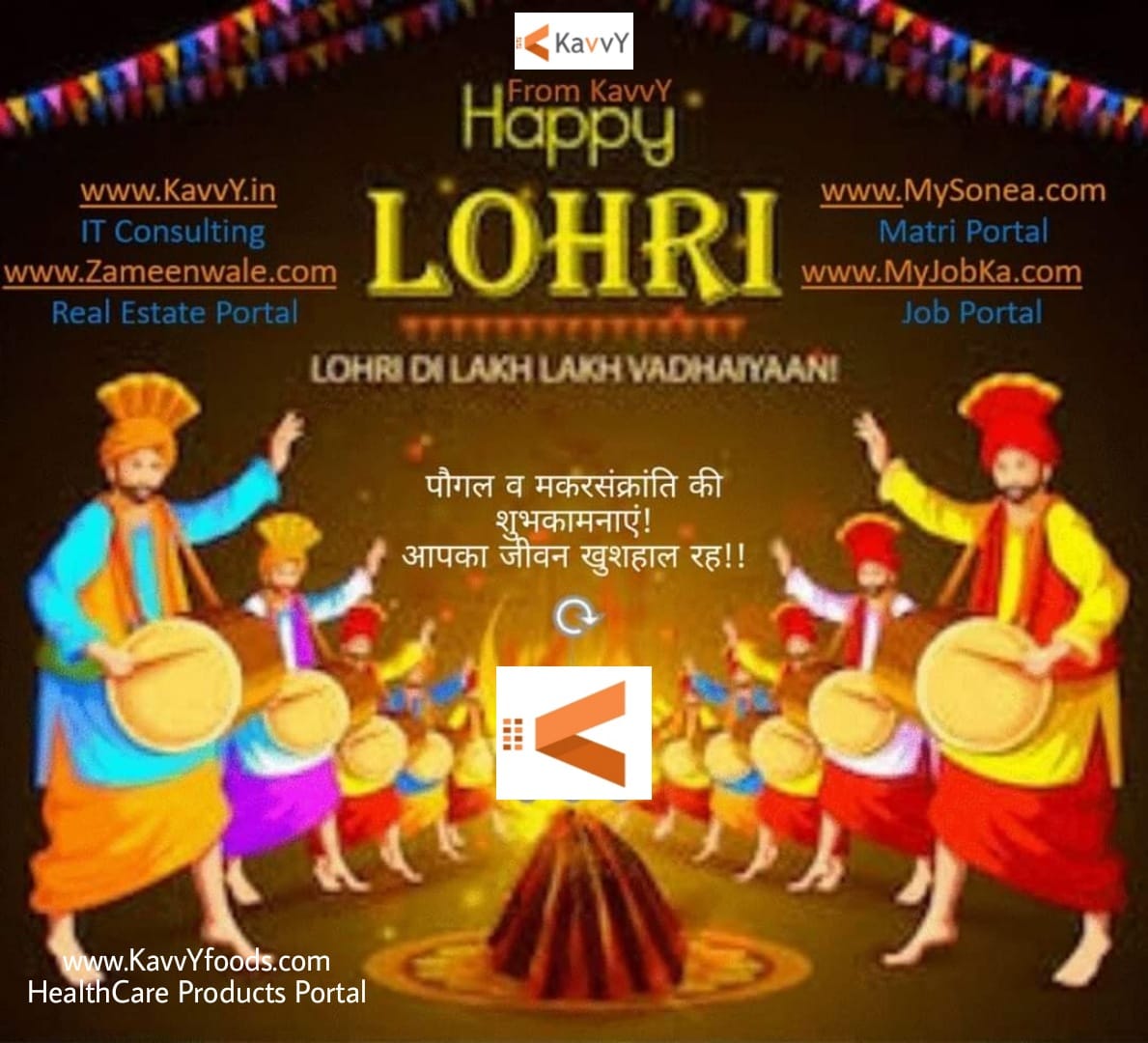 Happy Lohri लोहरी की शुभकामनाएं कामना है आप हमेशा खुशहाल रहें
