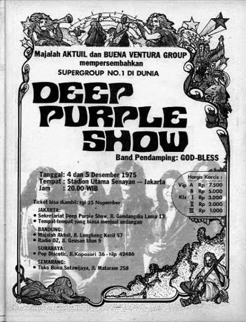 Sejarah terulang, <a href="/_DeepPurple/">Deep Purple</a> akan konser bersama <a href="/GodBlessRocks/">God Bless Indonesia</a> pada 10 Maret 2023 di Solo. Dua band ini bertemu pertama dalam satu panggung tahun 1975 di Senayan, Jakarta.