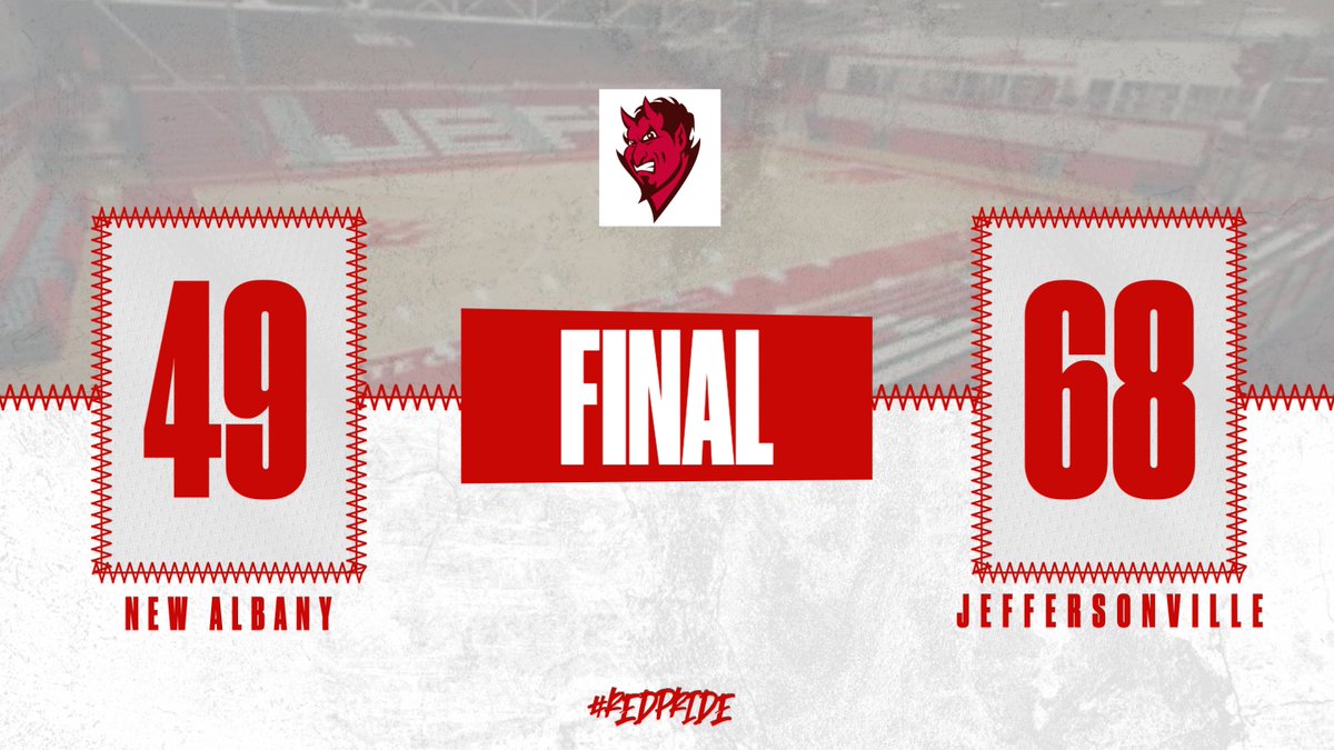JeffRedDevilsAD's tweet photo. FINAL from Jeffersonville.
The Lady Red Devils over the Lady Bulldogs.
Drive for 65 was in effect. Enjoy the chicken sandwich compliments of Zaxby's of Jeffersonville. @JeffHS_GBB
#1Team #NoShortcuts https://t.co/XUIw1XpFDX