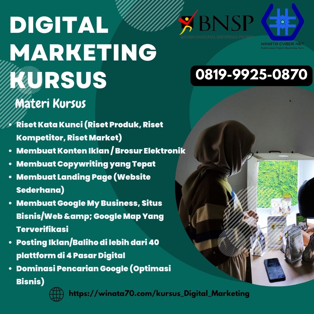 JasaNet's tweet photo. Klik https://t.co/KMbbQLuSBm, Digital Marketing Learn Online, Digital Marketing Laurea Online, Latar Belakang Pemasaran Digital

Langsung Pembimbing
0812-8805-6807

Kunjungi :
https://t.co/tDg6VU9G2c
https://t.co/UJva31FIZW
https://t.co/I3pILXbHxW
#wdigitalmarketing #FYP #viral https://t.co/5h0vFLSgxi