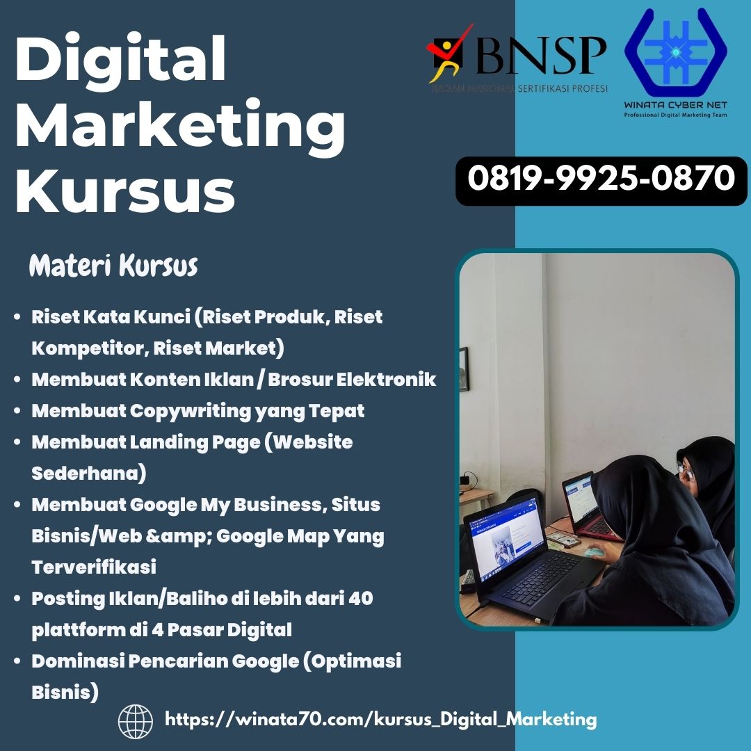 JasaNet's tweet photo. Klik https://t.co/KMbbQLuSBm, Digital Marketing Learn Online, Digital Marketing Laurea Online, Latar Belakang Pemasaran Digital

Langsung Pembimbing
0812-8805-6807

Kunjungi :
https://t.co/tDg6VU9G2c
https://t.co/UJva31FIZW
https://t.co/I3pILXbHxW
#wdigitalmarketing #FYP #viral https://t.co/L9KL6wVjzK