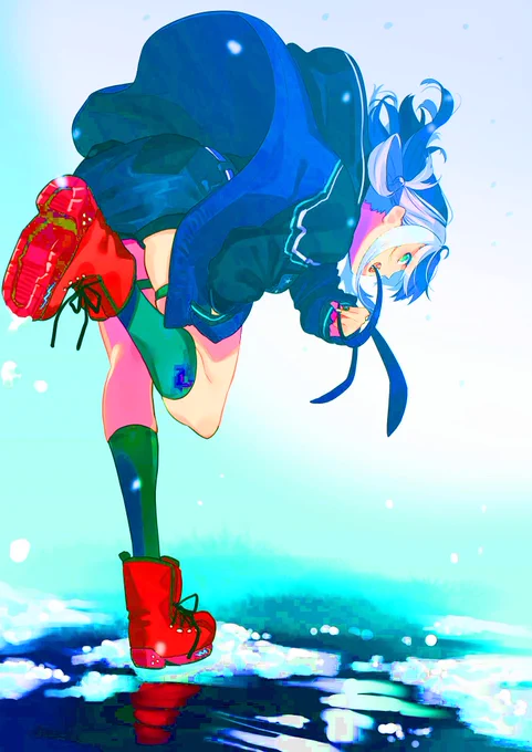 意外とありか? #絵を彩度100にすると超派手 