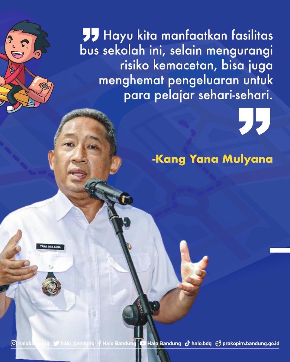 Sampurasun Adik-adik! 
Bus sekolah sudah bisa dinikmati kembali nih 🙌

Catat jadwal dan rutenya pada inforgrafis mimin ya!

Cek informasi selengkapnya di <a href="/UPTABandung/">UPTD Angkutan Kota Bandung</a> 😉

#BusSekolahGratis #BangkitBersamaUntukBandungJuara