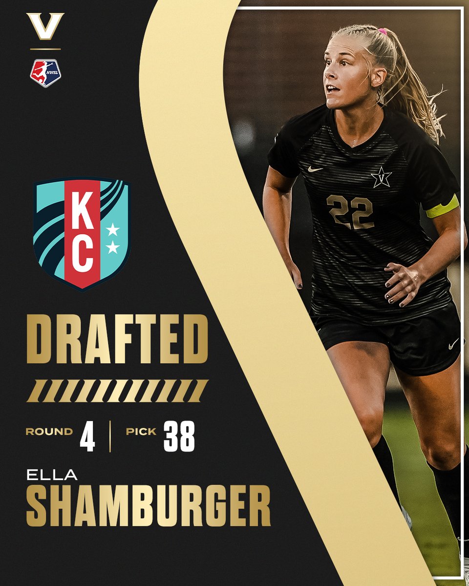 VandySoccer's tweet image. 𝘿𝙍𝘼𝙁𝙏𝙀𝘿

@ellashamburger is headed to @thekccurrent.

#AnchorDown | @NWSL