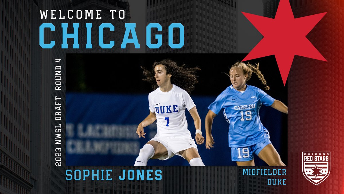 theChicagoStars's tweet photo. As the #43 pick of the 2023 NWSL Draft, we have selected Sophie Jones from Duke University. Welcome to the Red Stars, Sophie⭐️ https://t.co/oBnMBiFiPM