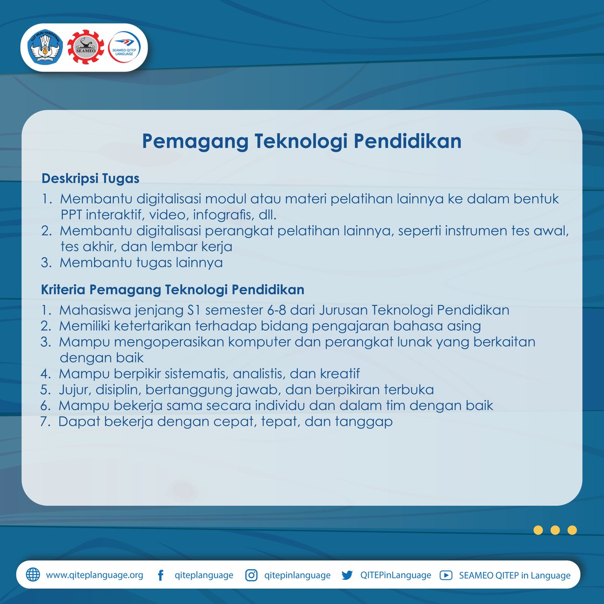 QITEP in Language tweet media