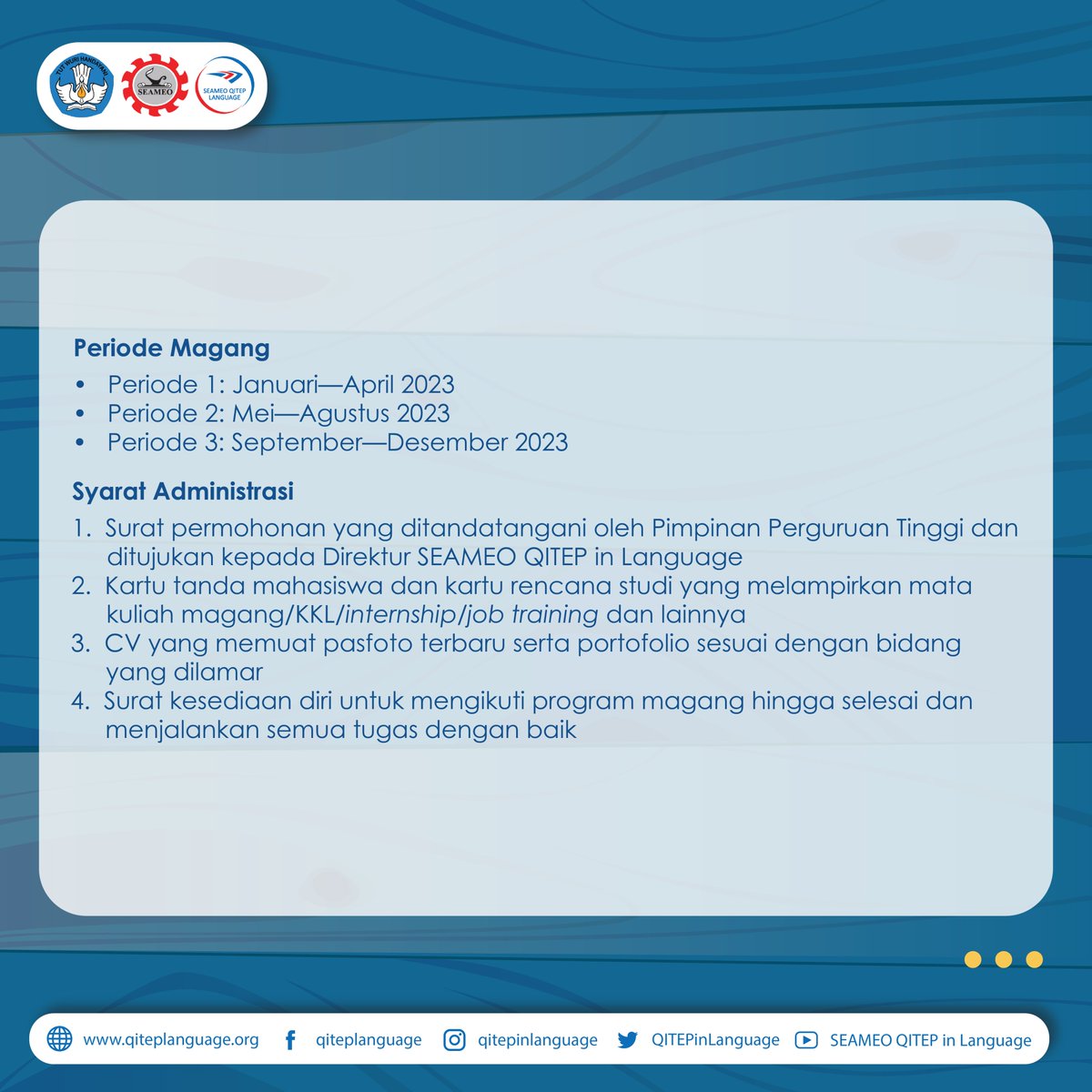 QITEP in Language tweet media