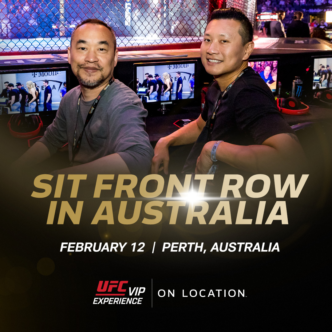 Make your Octagon-side dreams a reality by being #OnLocation inside @racarena at #UFC284 🤩

Witness all the drama unfold from this stacked card from truly unbeatable views! ➡️ UFCVIP.com for official package details 🇦🇺 💪

#UFCVIPExperience | #OnlyWithOnLocation