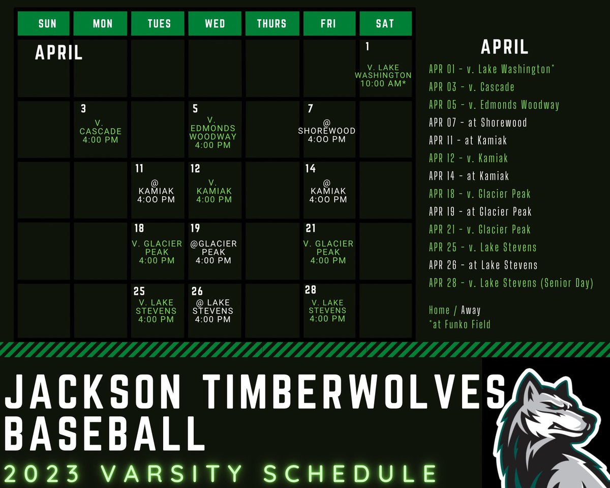 Jackson HS Timberwolves Baseball (@jhswolfpackbsb) on Twitter photo Who’s looking forward to baseball?! Here’s a look at the 🐺 2023 varsity schedule: Who’s looking forward to baseball?! Here’s a look at the 🐺 2023 varsity schedule: