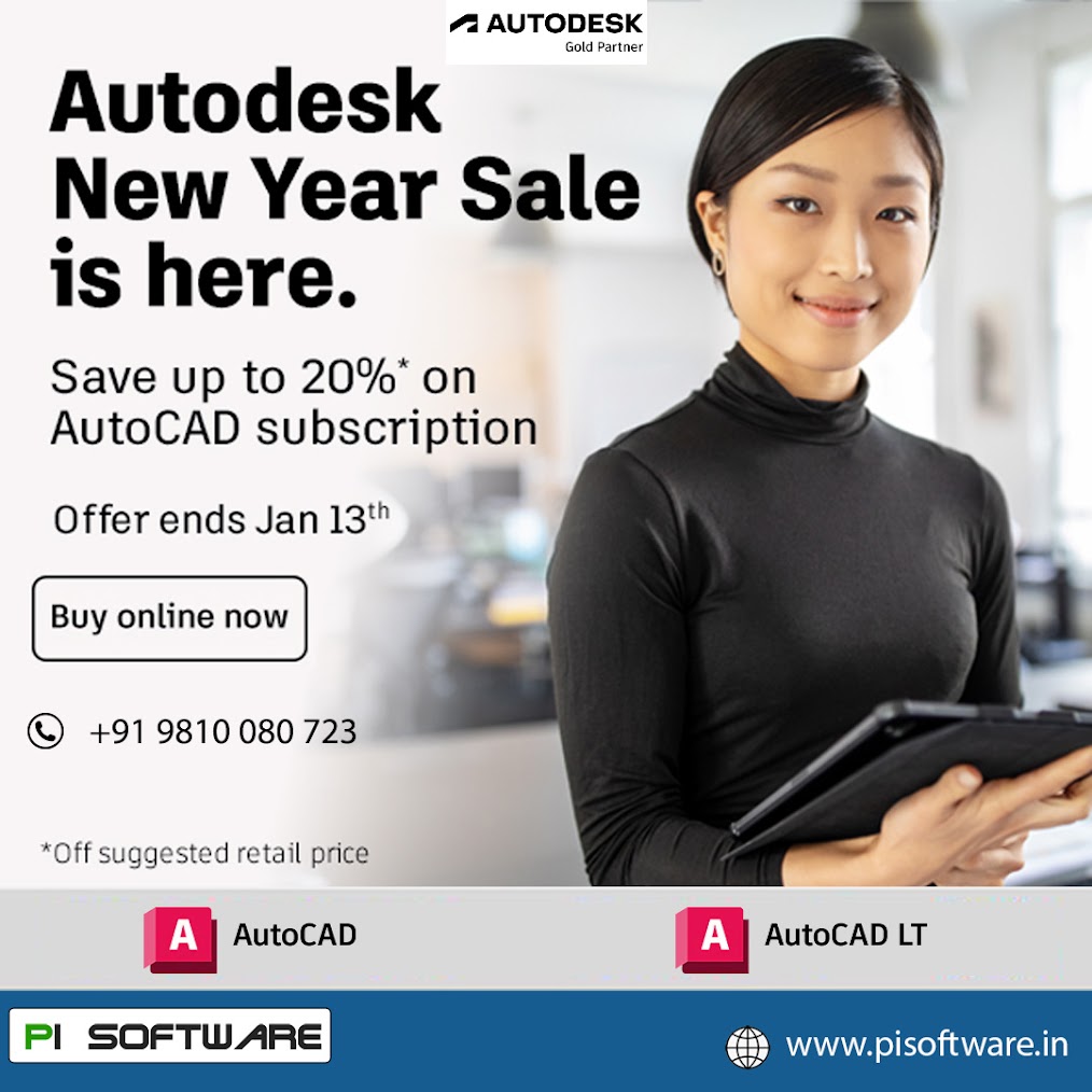 PISoftwareIndia's tweet image. Grab your best Discount Today
Don&apos;t miss out on Autodesk&apos;s New Year Sale with up to 20% off SRP* on AutoCAD LT subscriptions. 
Subscribe today. The sale ends today!
🌐 bit.ly/3UVhn5d
✅+91 9810 080 723
#PISoftwareIndia #PISoftware #Autodesk #flashsale #AutoCAD #Offer