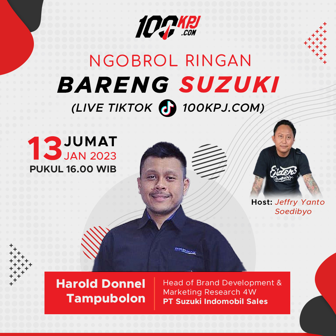 VIVAcoid's tweet image. Pengen spill tipis-tipis pengetahuan soal otomotif?
Join LIVE TikTok 100KPJ.com bareng Suzuki, HARI INI 13 Januari 2023
___
#100kpjcom #suzuki