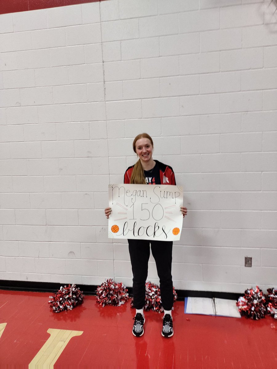 robmaske's tweet photo. Megan Sump recorded her 150th Career Block tonight at Sioux Central.  Congrats Megan!!!!
@IGHSAU @megan36325765 https://t.co/fLHhnr6gAx