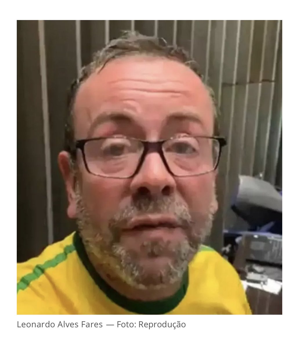 volante;
- lesão corporal;
- atropelamento sem prestar socorro à vítima.

Deixou Dona Fátima no chinelo. É c/ esses varões e varoas de Plutarco q o bolsonarismo fará a nação das pessoas de bem. No Globo, há vídeo do cara exaltando a invasão e a colaboração de policial legislativo