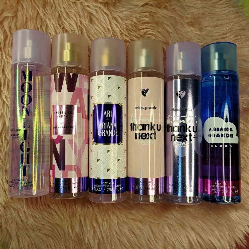 lucipuree's tweet photo. I'm selling [AUTHENTIC] Ariana Grande Body Mists (... for ₱55. Get it on Shopee now! https://t.co/5e6qjLNVP9 #ShopeePH https://t.co/aI2u7W4trr
