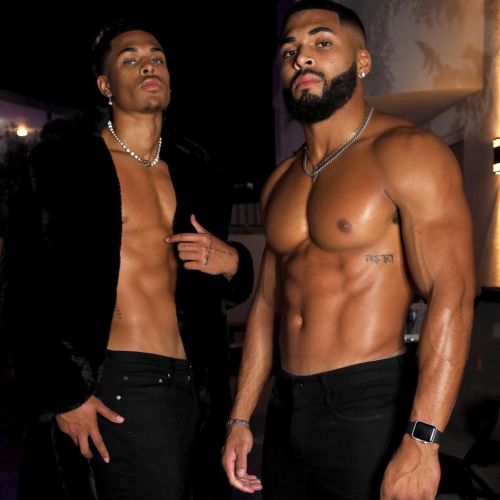 My escorts to the VIP room at Bump and Grind Night club.