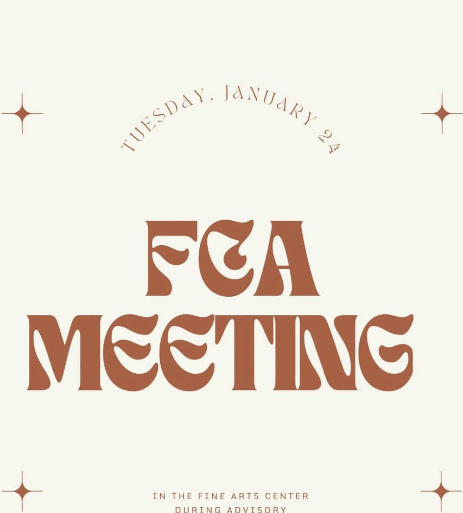 FCA is back!! Come join us on Tuesday in the FAC during Advisory.