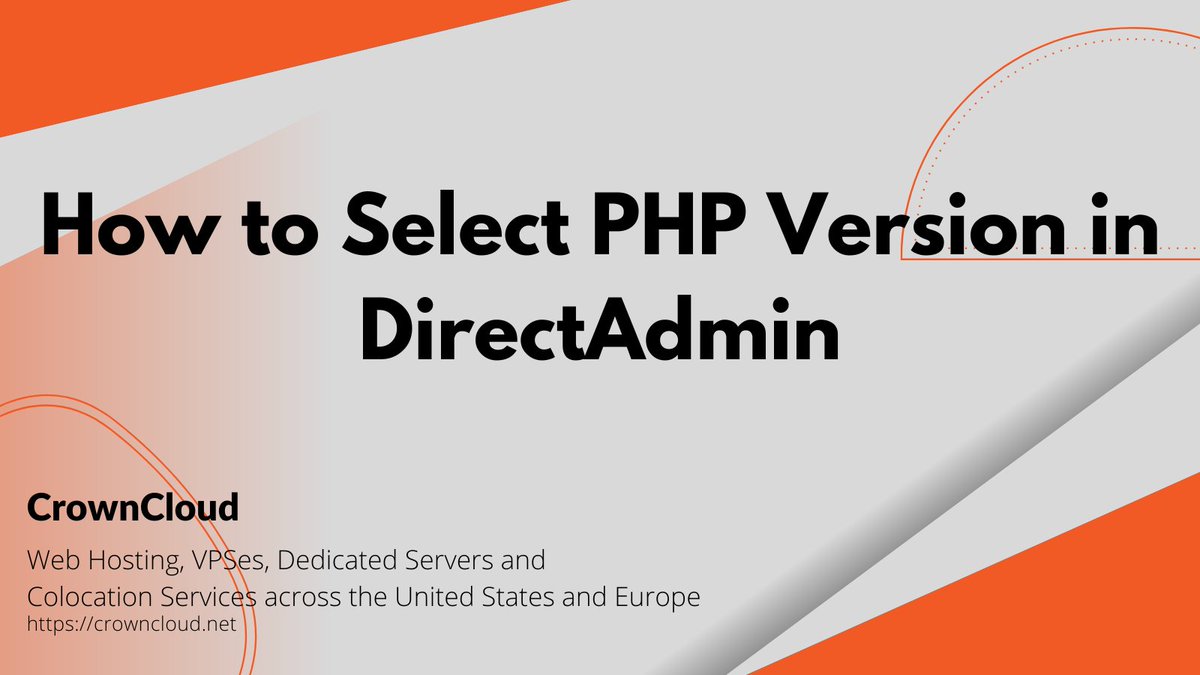 crownclouds's tweet image. Check out our #knowledgebase on How to Select PHP Version in #DirectAdmin
wiki.crowncloud.net/?how_to_select…