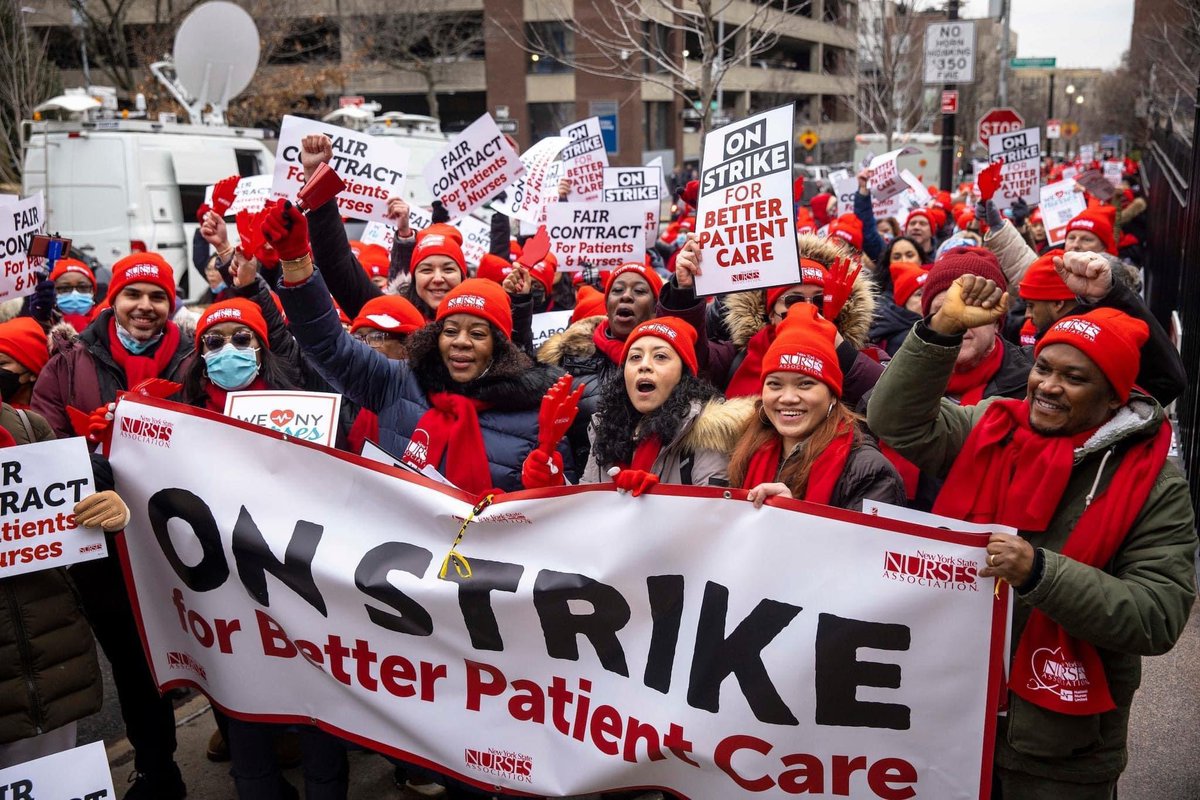 United Nurses Association (UNA) (@nurses_una) on Twitter photo Congratulations to NYSNA (New York State Nurses Association) on reaching a tentative agreement with management after a Historic three-day strike.
<a href="/nynurses/">NYSNA</a> <a href="/PSIglobalunion/">Public Services International @psiglobalunion.bsky</a> <a href="/ISPinteramerica/">PSI Interamérica</a> <a href="/jibintc/">Jibin T Chalil</a> #NursesStrike #safeworking Congratulations to NYSNA (New York State Nurses Association) on reaching a tentative agreement with management after a Historic three-day strike.
<a href="/nynurses/">NYSNA</a> <a href="/PSIglobalunion/">Public Services International @psiglobalunion.bsky</a> <a href="/ISPinteramerica/">PSI Interamérica</a> <a href="/jibintc/">Jibin T Chalil</a> #NursesStrike #safeworking