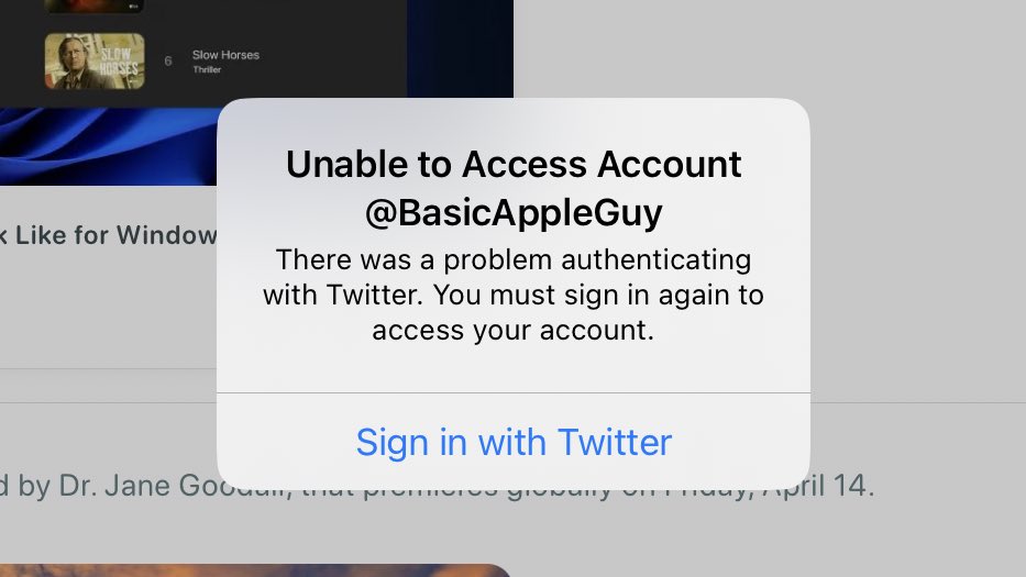 BasicAppleGuy's tweet photo. Tweetbot &amp; Twitterrific are both unable to authenticate &amp; access Twitter… https://t.co/LVG7xQvnFv