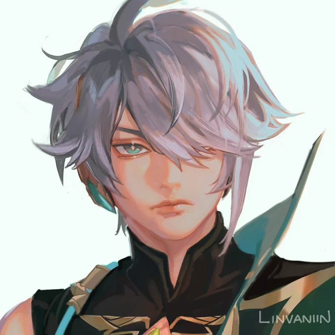 i wanted to doodle him but uhm. yeah here's alhaitham 