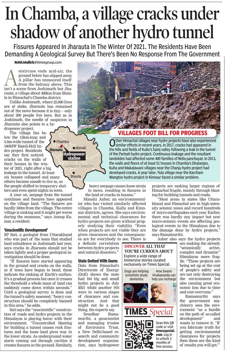 rhymetraveller's tweet image. How hydro projects are destroying the Himalayas and the people therein, one village at a time

#hydroprojects #hydropower #chamba #jharauta #himalayas #Himachal #himachalpradesh #ravi