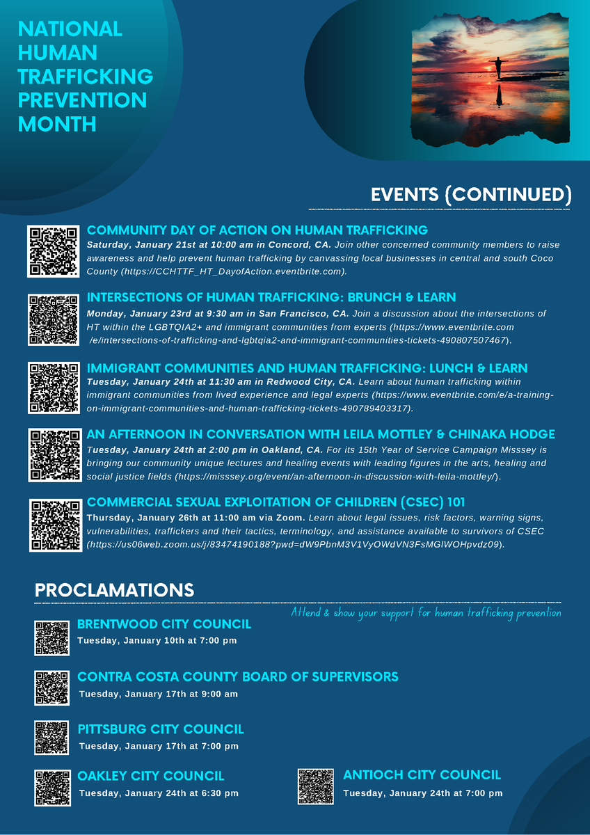 CoCoSchools's tweet photo. Human Trafficking - it is happening in our County. The Contra Costa Human Trafficking Task Force created this flyer with important resources. Please read it and share this information about National Human Trafficking Prevention Month.  https://t.co/rnbNMSYlhq. https://t.co/IpwYBxKGO5
