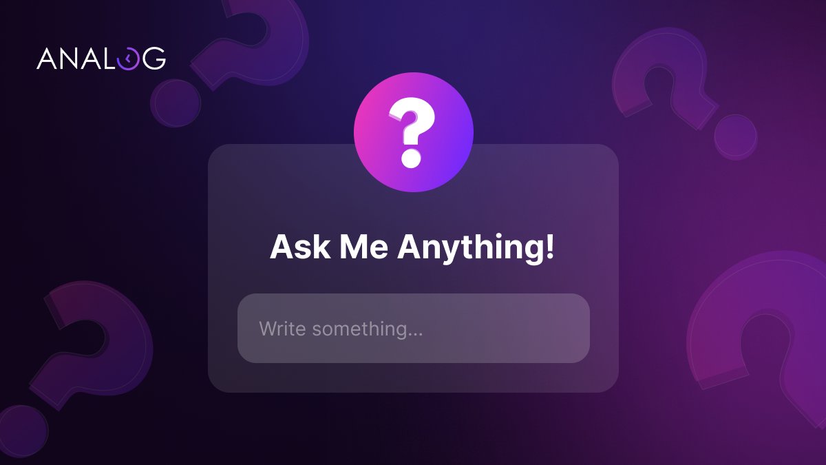 OneAnalog's tweet image. Hi #Timekeepers! Is there anything you want to know about #Analog? 🤔

Drop your questions below and we'll respond to the best ones in an upcoming post — depending on how it goes, this may be in video form featuring a core team member! 📽️

Ask away! 👇

#AMA