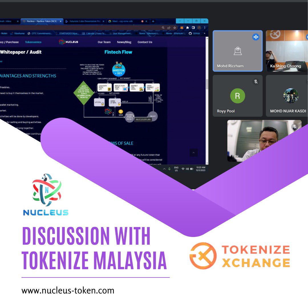 Discussion With TOKENIZE MALAYSIA..
It's a good Movement 2023 🔥🚀

nucleus-token.com