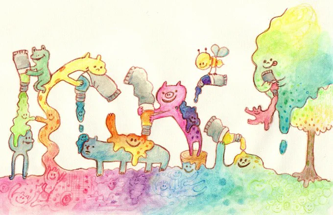 #サムネが横になったから横画面の絵貼ろう絵描きも見たらやる すごく昔に描いた絵です
