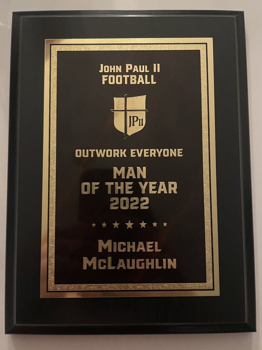 honored to receive the Man of the Year award <a href="/JPIIHS_Football/">JPIIHS Football</a>