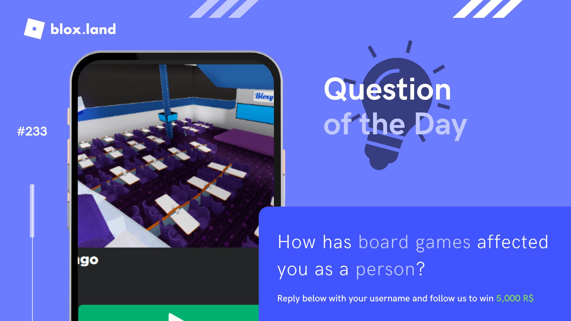 BLOX.LAND on X: ❓ Question of the day ❓ #qotd What is your