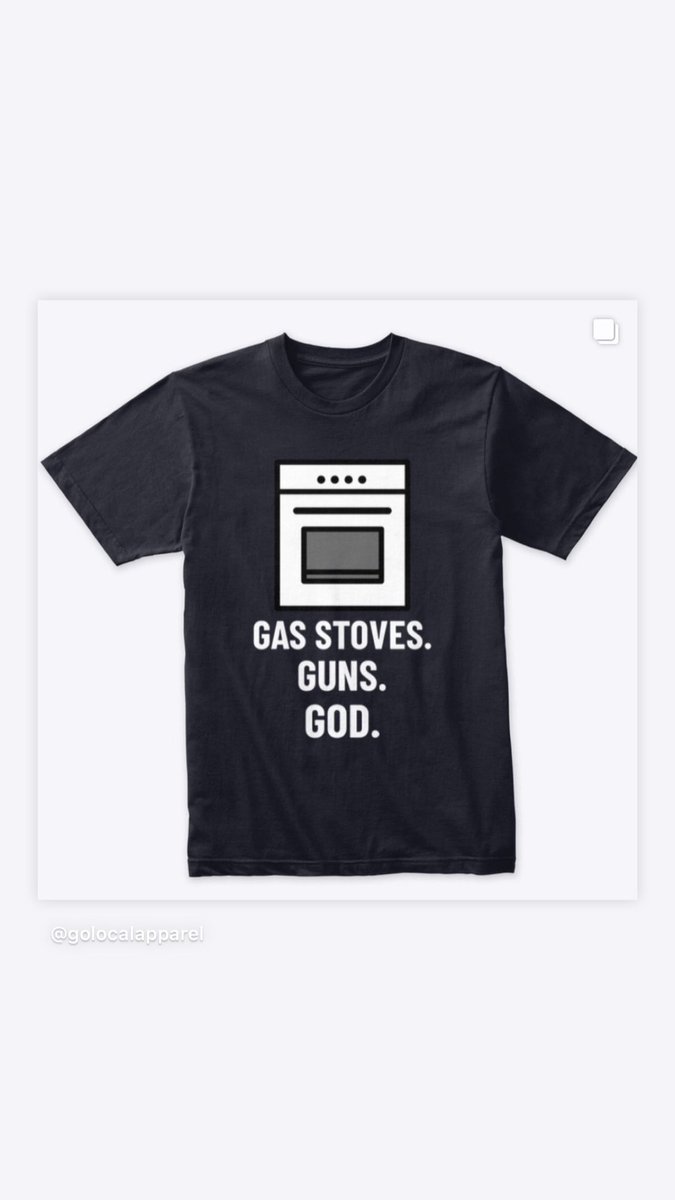 golocalapparel's tweet photo. Who’s with me! #GasStovesMatter https://t.co/ZFKg4UVmJE