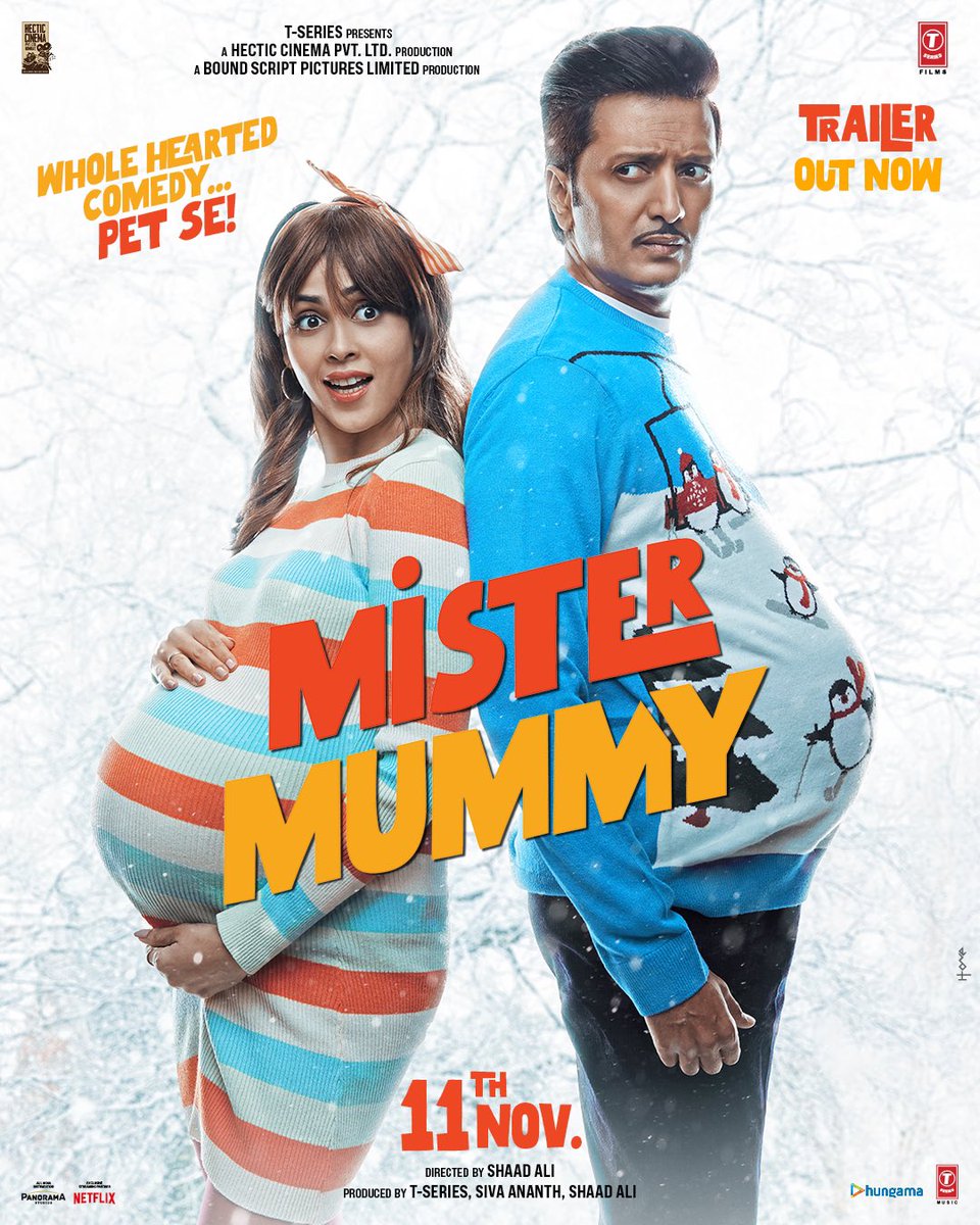 #MisterMummy (2022) by #ShaadAli, ft. @Riteishd @geneliad @manjrekarmahesh @IlaArun2 @bolbedibol @KiranJuneja & #GuddiMaruti, now streaming on @NetflixIndia. 

@TSeries @HecticCinema @bagapath @PanoramaMovies @RochakTweets @SneKhanwalkar @kumaarofficial @shaadesh