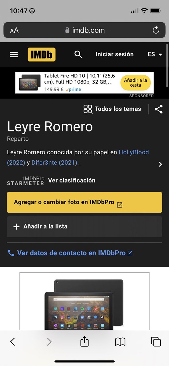 romero_leyre's tweet image. Salgo en IMDB y me ha hecho ilusión la verdad. Los trabajos como especialista no están pero los de actriz si🫶