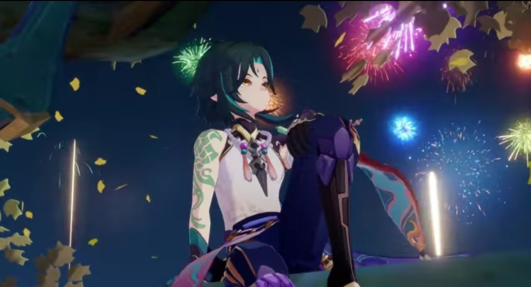 AlatusAether's tweet photo. Remember when Xiao would never ever set a foot in liyue harbor during lantern rite but Aether slowly took down his walls &amp; changed his mind over the years.

Even this year he chose to thread through the festival area when returning home to have a look...
#XiaoAether #魈空 https://t.co/3E80dTcB48
