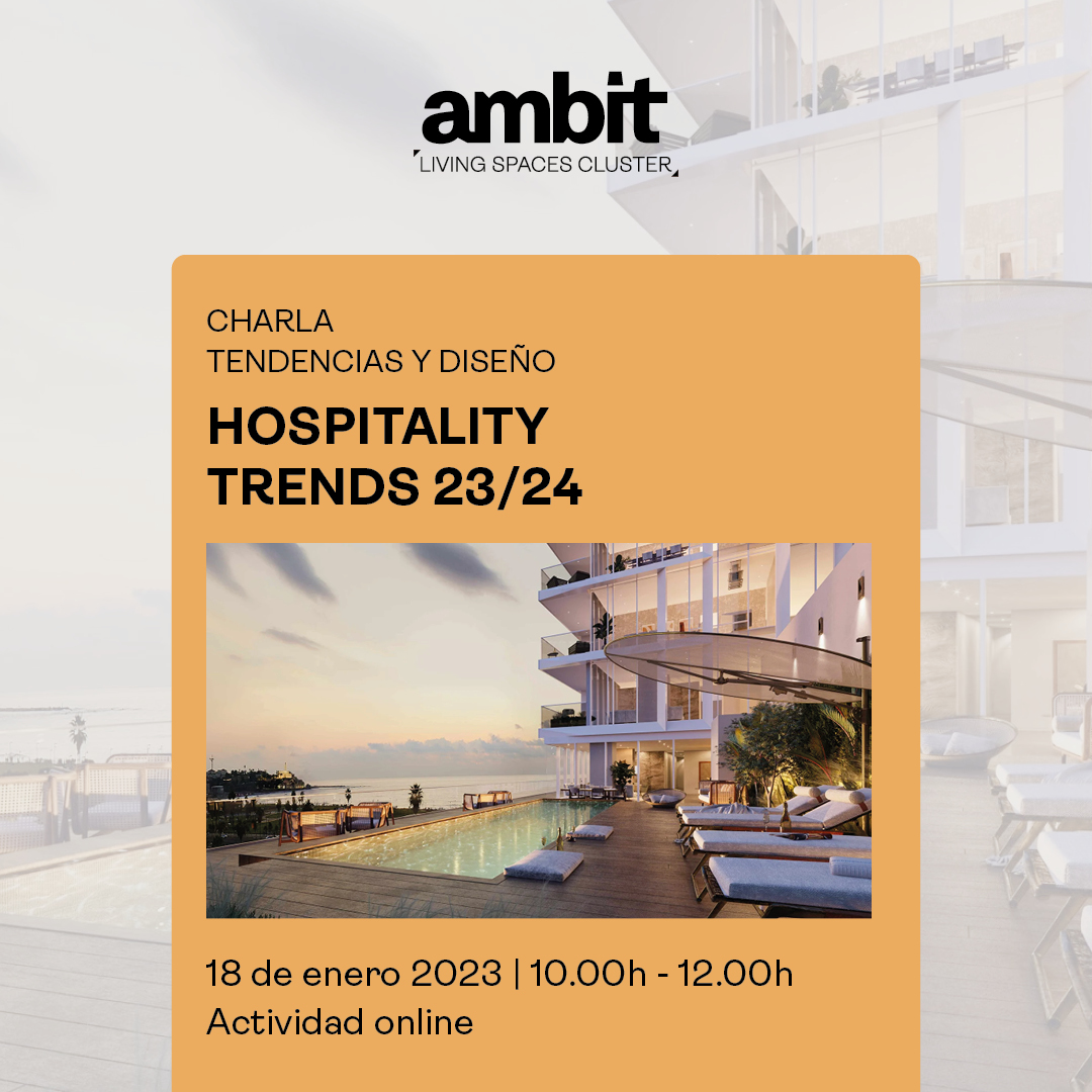 En nuestra próxima #trendsTALK exploraremos cómo las nuevas necesidades del viajero comienzan a tener respuesta por parte de hoteles y restaurantes, con un foco especial en el interiorismo.

🗓 18 de enero a las 16h
📍 Actividad online
✍🏼 Inscríbete aquí: bit.ly/3H1dGGI