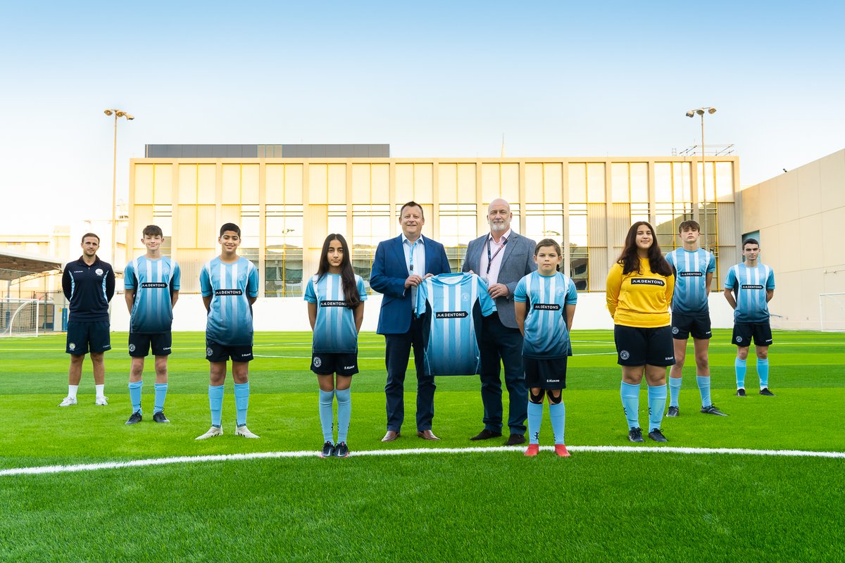 BSAKAbuDhabi's tweet photo. Many thanks to our sports sponsor, Dentons Middle East, who met our U12 - U19 BSAK Football Captains yesterday, ahead of the BSAK 7s Football Tournament this Saturday at @ZayedCktStdium.  There'll be over 100 teams and 1000 players in this magnificent all day event! #BSAKfootball https://t.co/irKbk9gRfe