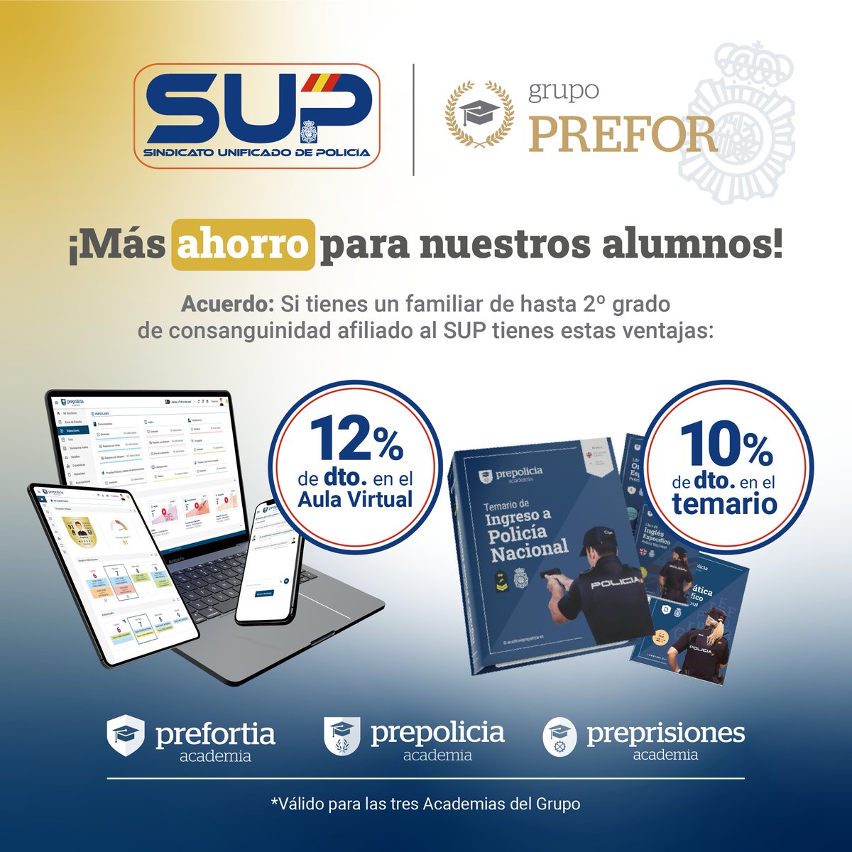SUP - Formación (@sup_formacion) on Twitter photo 📢SUP y PREPOLICÍA renuevan su 🤝acuerdo de colaboración.
¿Estás preparando la oposición a <a href="/policia/">Policía Nacional</a> Nacional?
@SUP y Prepolicía te lo ponen fácil.
¡Prepárate con los mejores!
#SUPLíderEnFormación 📢SUP y PREPOLICÍA renuevan su 🤝acuerdo de colaboración.
¿Estás preparando la oposición a <a href="/policia/">Policía Nacional</a> Nacional?
@SUP y Prepolicía te lo ponen fácil.
¡Prepárate con los mejores!
#SUPLíderEnFormación